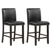 Hivvago Set Of 2 Pvc Leather Bar Stools With Back For Kitchen Island