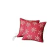 Hivvago Set Of 2 Red And White Snowflakes Throw Pillows In Red