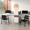 Hivvago Set Of 2 Stackable Rolling Office Chairs With Mesh Backrest-black