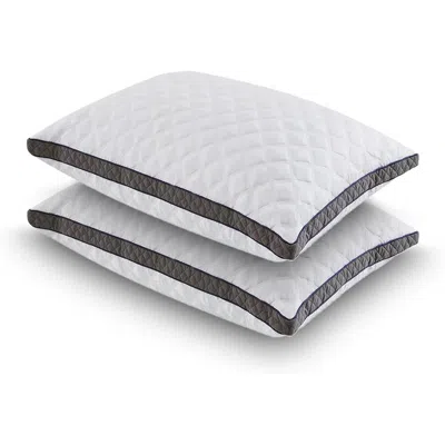 Hivvago Set Of 2 Standard Shredded Memory Foam Polyester Pillow With Removeable Cover In White