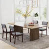 Hivvago Set Of 2 Wood Kitchen Chairs With Faux Leather Upholstered Seat-gray