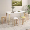 Hivvago Set Of 4 Bentwood Stackable Stools Dining Stools With Round Tops-multicolor