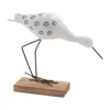 Hivvago Set Of 4 Coastal Sea Bird Figurines On Metal Base In Multi