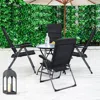 Hivvago Set Of 4 Patio Folding Chairs With Adjustable Backrest-black
