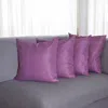 Hivvago Set Of Four 22" X 22" Purple Polyester Zippered Pillow Cover In Purple