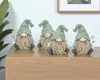 Hivvago Set Of Four Brown And Green Polyresin Gnomes In Multi