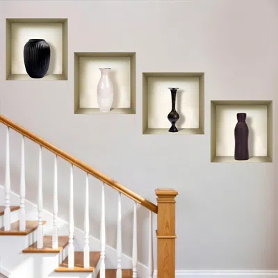Hivvago Set Of Four Eve Faux Niche 3d Peel And Stick Wall Decals In Multi