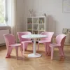 Hivvago Set Of Four Pink Heavy Duty Plastic Juvenile Chairs In Pink