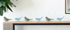 Hivvago Set Of Six Green And Blue Cement Bird Figurine In Multi