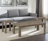 Hivvago Set Of Three 44" Taupe Coffee Table In Brown