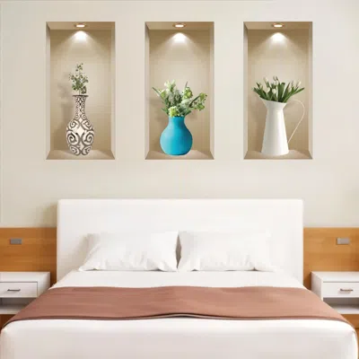 Hivvago Set Of Three Ada Faux Niche 3d Peel And Stick Wall Decals In Multi