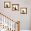Hivvago Set Of Three Anna Niche 3d Square Peel And Stick Wall Decals In Multi