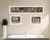 Hivvago Set Of Three Country Bath White Framed Print Bathroom Wall Art In Multi