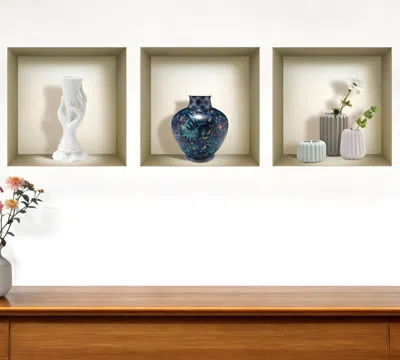Hivvago Set Of Three Gio Faux Niche 3d Peel And Stick Wall Decals In Multi