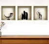 Hivvago Set Of Three Ian Faux Niche 3d Peel And Stick Wall Decals In Multi