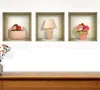 Hivvago Set Of Three Kai Faux Niche 3d Peel And Stick Wall Decals In Multi