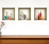 Hivvago Set Of Three Lin Faux Niche 3d Peel And Stick Wall Decals In Multi