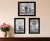 Hivvago Set Of Three Love Life And Lavender Black Framed Print Wall Art In Black