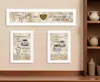 Hivvago Set Of Three Love Of Nature Kitchen White Framed Print Kitchen Wall Art In Neutral