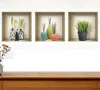 Hivvago Set Of Three Joy Faux Niche 3d Peel And Stick Wall Decals In Multi