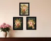 Hivvago Set Of Three Romantic Autumn Black Framed Print Wall Art In Black