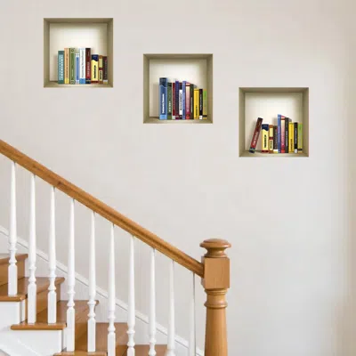 HIVVAGO SET OF THREE TALLA NICHE 3D SQUARE PEEL AND STICK WALL DECALS