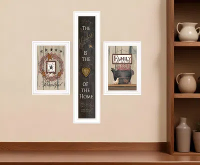 Hivvago Set Of Three The Primitive Kitchen White Framed Print Kitchen Wall Art