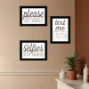 Hivvago Set Of Three Toilet Humor Black Framed Print Wall Art In Black