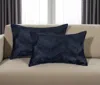 Hivvago Set Of Two 12" X 20" Black Lumbar Chevron Cowhide Throw Pillows In Black