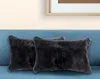 Hivvago Set Of Two 12" X 20" Black Throw Pillows In Gray