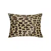 Hivvago 12" X 20" Black And Orange Cowhide Throw Pillow In Neutral