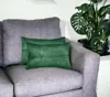 Hivvago Set Of Two 12" X 20" Green Cowhide Throw Pillow In Green