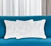 Hivvago Set Of Two 12" X 20" White Natural Fur Throw Pillows In White