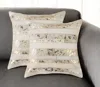 Hivvago Set Of Two 18" Natural And Gold Striped Cowhide Throw Pillows With Glitter In Gold