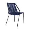 Hivvago Set Of Two 22" Blue Metal Outdoor Dining Chair In Blue