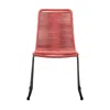 Hivvago Set Of Two 23" Red Metal Outdoor Dining Chair In Red