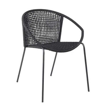 Hivvago Set Of Two 25" Black Metal Outdoor Dining Chair