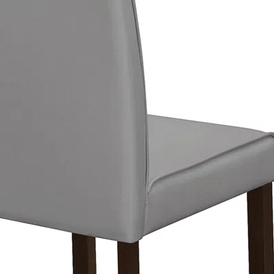 Hivvago Set Of Two 25 " Gray And Brown Solid Wood Counter Height Bar Chairs