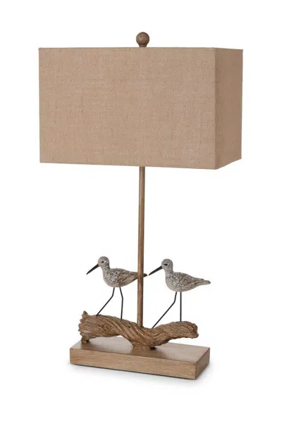 Hivvago Set Of Two 30" Brown Sand Piper Bird Table Lamps With Brown Shade