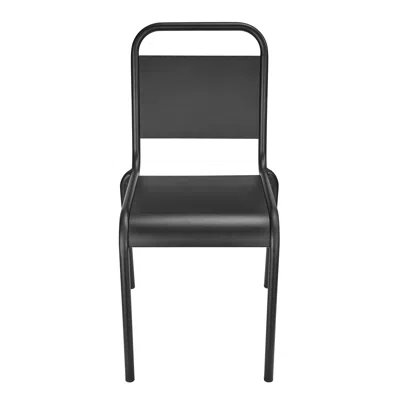 Hivvago Set Of Two Black Aluminum Dining Side Chairs