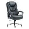 Hivvago Set Of Two Black And Silver Adjustable Height Swivel Rolling Executive Office Chair In Black