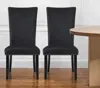Hivvago Set Of Two Black Upholstered Velvet Dining Side Chairs In Black