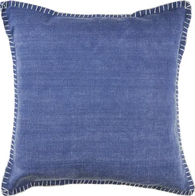 Hivvago Set Of Two Blue Cotton Throw Pillow