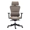 Hivvago Set Of Two Brown And Black Adjustable Height Swivel Rolling Office Chair In Gray