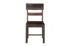 Hivvago Set Of Two Brown Solid Wood Ladder Back Dining Side Chairs In Brown