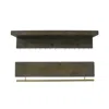 Hivvago Set Of Two Brown Wood Wall Mounted Accent Shelves With Hooks In Green