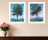 Hivvago Set Of Two Catching Light As Time Passes White Framed Print Wall Art In White