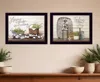 Hivvago Set Of Two Choose Joy Black Framed Print Wall Art In Brown