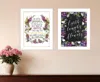 Hivvago Set Of Two Flowers Make Us Laugh White Framed Print Wall Art In Multi
