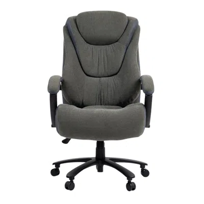 Hivvago Set Of Two Gray And Black Adjustable Height Swivel Rolling Executive Office Chairs
